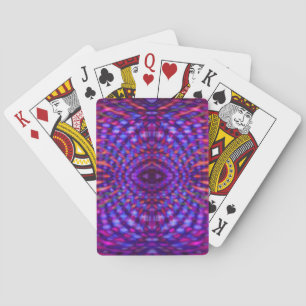 Colourful psychedelic pattern playing cards
