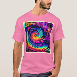 Colourful Psychedelic Spiral Art T-Shirt