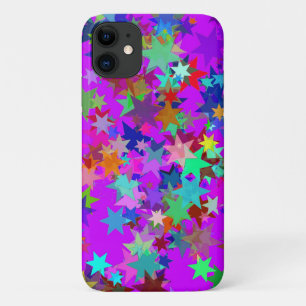 colourful psychedelic stars phone case
