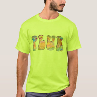 Colourful Psychedelic Yellow Puffy PLUR T-Shirt