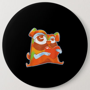 Colourful Pug - Pop Art Funny Artistic Pug Lover 6 Cm Round Badge