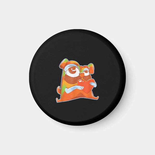 Colourful Pug - Pop Art Funny Artistic Pug Lover Magnet (Front)