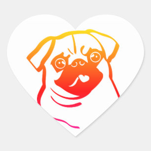 Colourful Pug Sticker