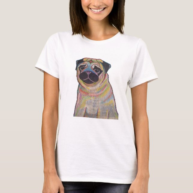 Colourful Pug T-Shirt (Front)