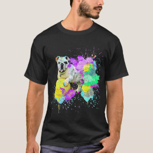 Colourful Pug With Splotches Of Paint Classic 895 T-Shirt