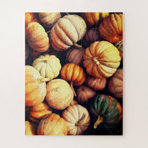 Colourful Pumpkin Decorative Display Thanksgiving Jigsaw Puzzle
