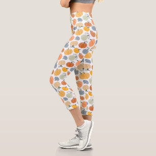 Colourful Pumpkin Gourd Pattern Capri Leggings