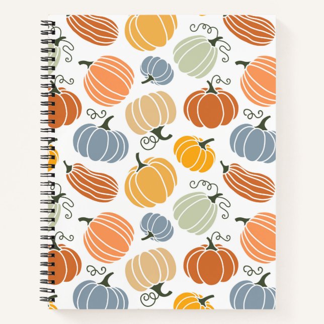 Colourful Pumpkin Gourd Pattern Notebook (Front)