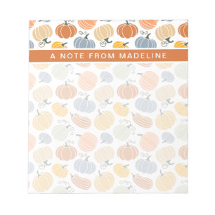 Colourful Pumpkin Gourd Pattern Notepad