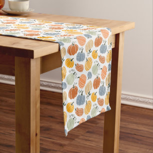 Colourful Pumpkin Gourd Pattern Short Table Runner