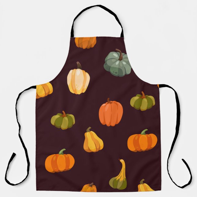 Colourful Pumpkins: Dark Autumn Elegance. Apron (Front)