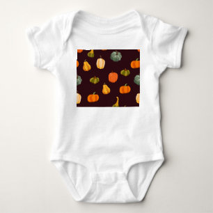 Colourful Pumpkins: Dark Autumn Elegance. Baby Bodysuit