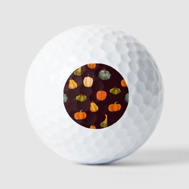 Colourful Pumpkins: Dark Autumn Elegance. Golf Balls (Front)