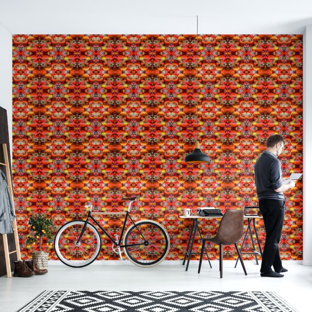Colourful pumpkins large wallpaper (Living Room)