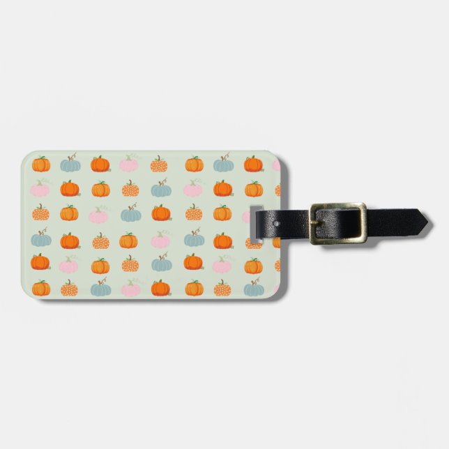Colourful Pumpkins Luggage Tag (Front Horizontal)