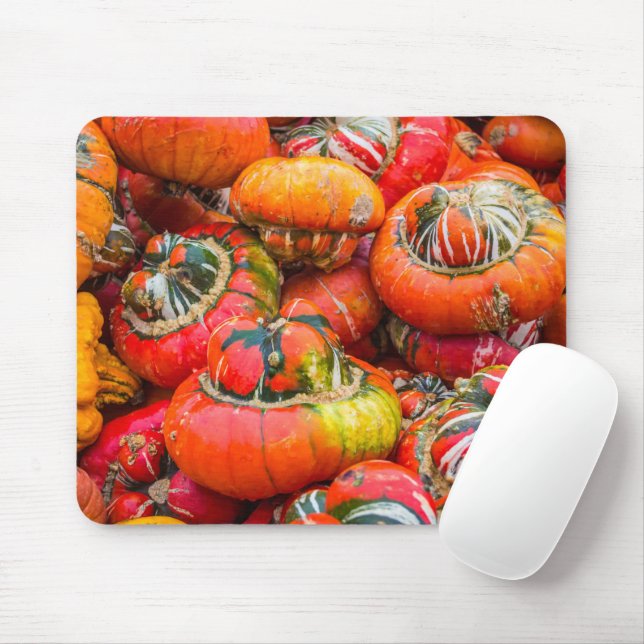 Colourful pumpkins mouse pad (With Mouse)