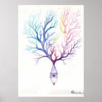 Colourful Purkinke neuron