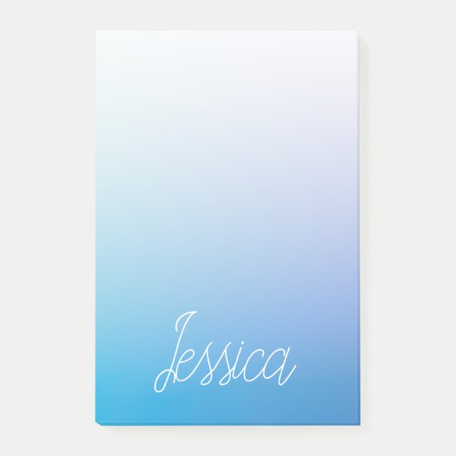 Colourful Purple Blue Ombre Gradients & Your Scrip Post-it Notes (Front)