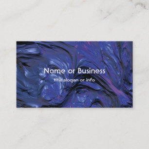 Colourful Purple Blue Paint with Heavy Texture Business Card