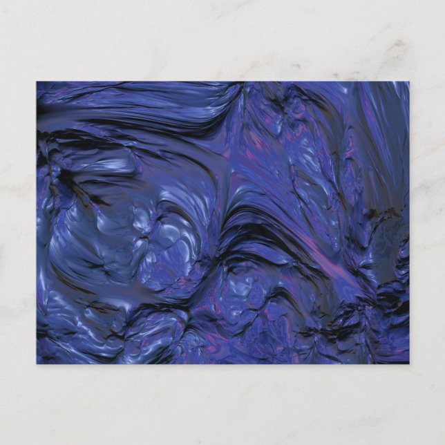 Colourful Purple Blue Paint with Heavy Texture Postcard (Front)