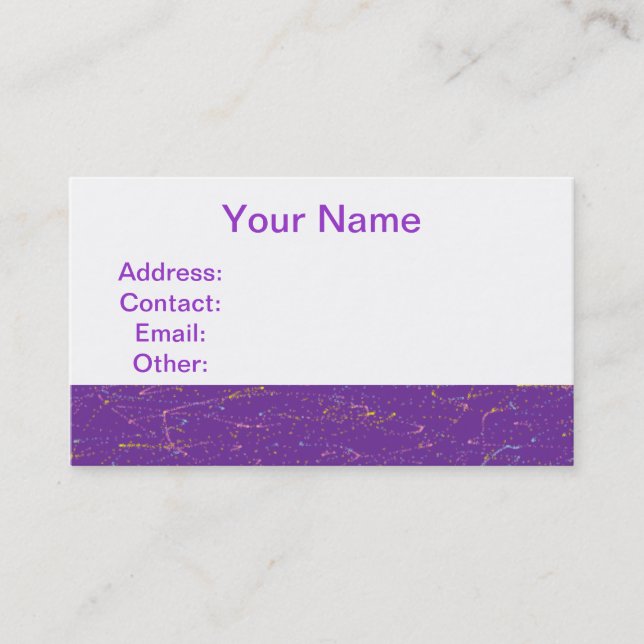 Colourful Purple Business Card (Front)