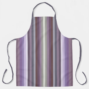 Colourful Purple Fashion Inspired Vertical Stripes Apron