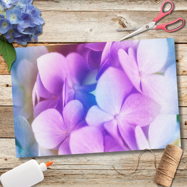Colourful Purple Hydrangea Tissue Paper (Creator Uploaded)