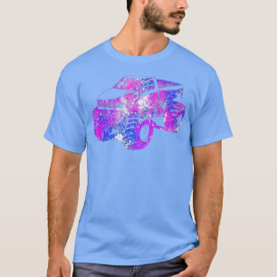 Colourful Purple Monster Truck Art  T-Shirt