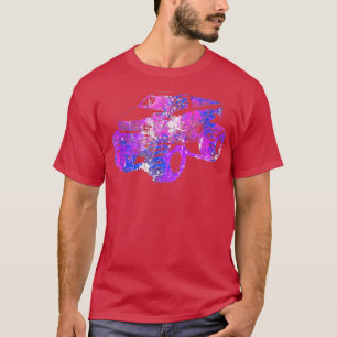 Colourful Purple Monster Truck Art  T-Shirt