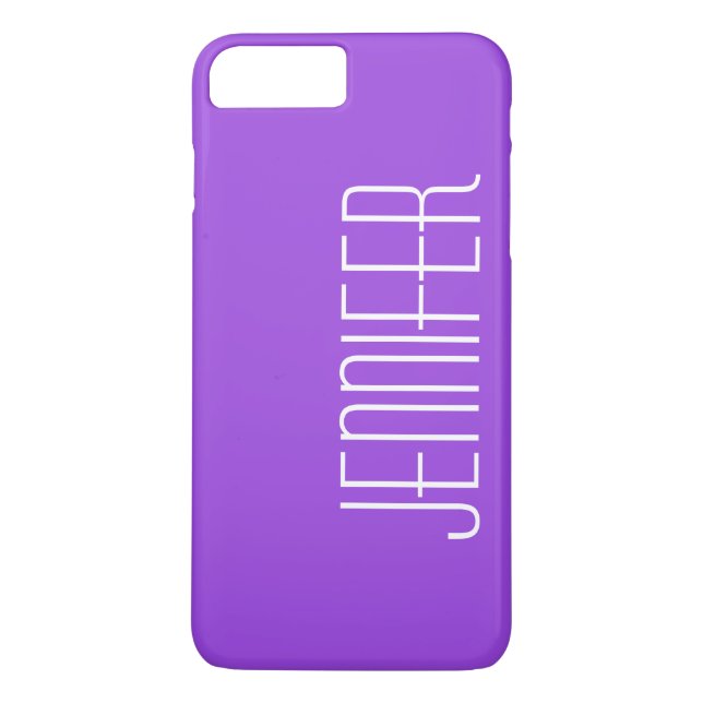 Colourful Purple, Personalised Jumbo Name Case-Mate iPhone Case (Back)