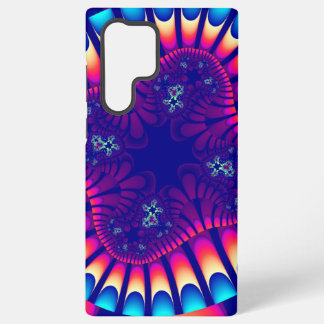 Colourful Purple, Pink and Light Blue Fractal Samsung Galaxy Case