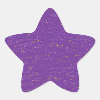 Colourful Purple Star Sticker
