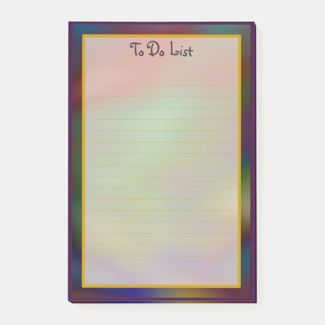Colourful Purple To Do List 4x6 Post It Notes (Front)