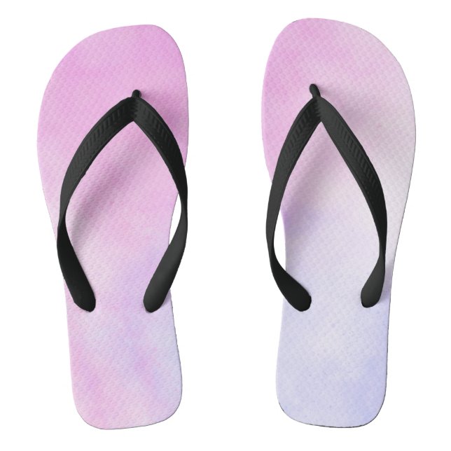 Colourful Purple Waves Pair of Flip Flops (Footbed)