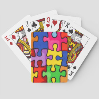 Colourful Puzzle Pieces Playing Cards
