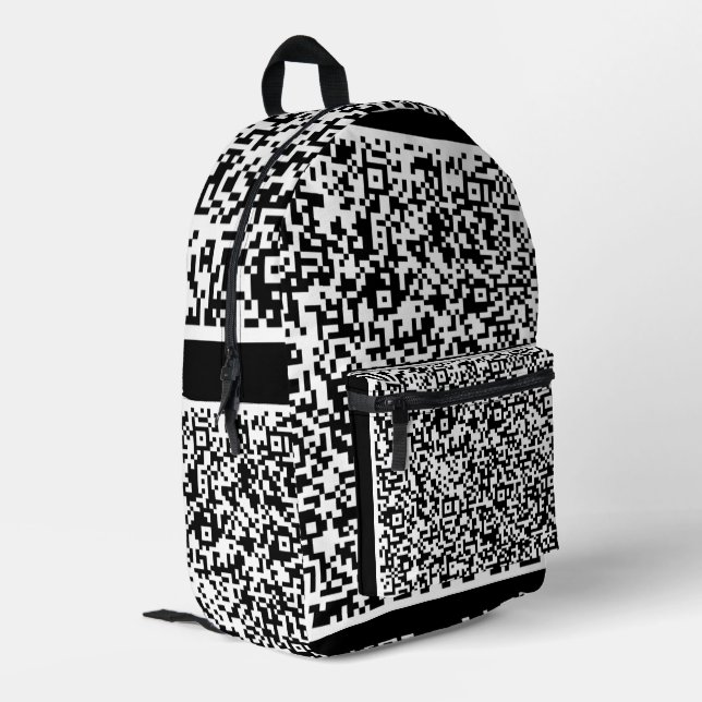 Colourful QR Code Backpack Your Colours Personalis (Back Corner Left)