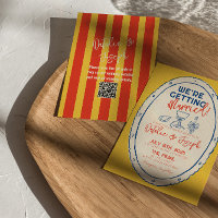 Colourful QR Code Illustrated Hand Drawn Wedding