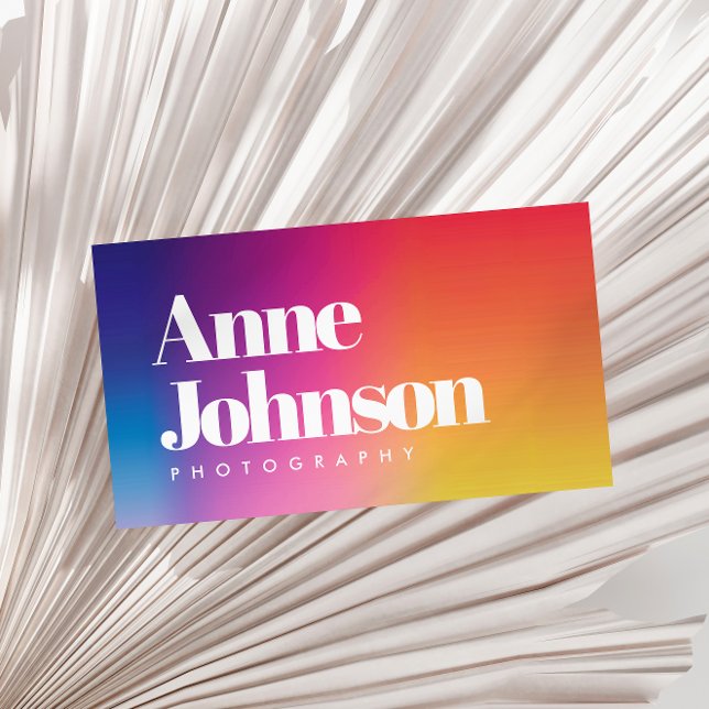 Colourful QR Code Photographer Business Card (Creator Uploaded)