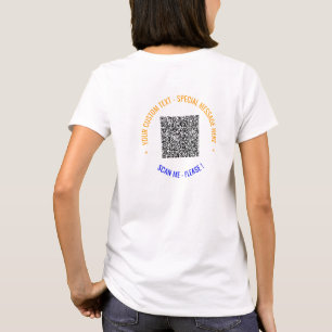 Colourful QR Code T-Shirt Custom Text and Colours