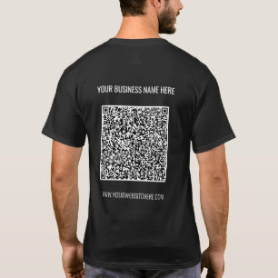 Colourful QR Code with Custom Text Business T-Shir T-Shirt