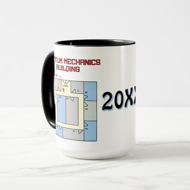 Colourful Quantum Mechanics Building Mug (Front Left)