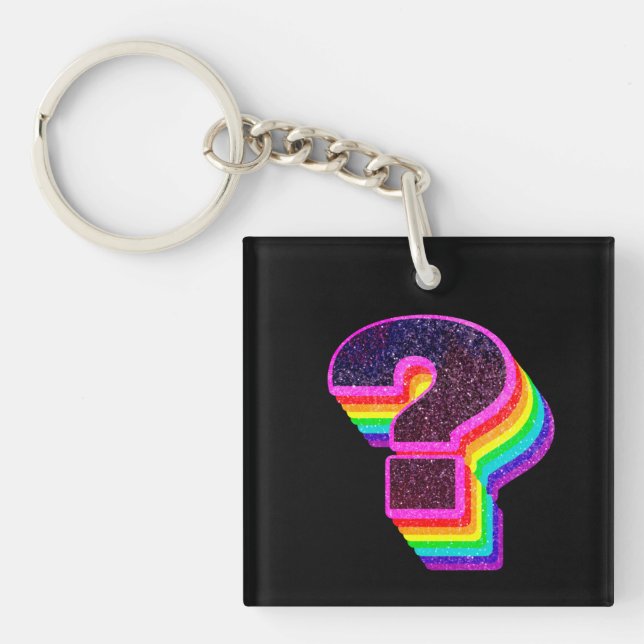 Colourful Question Mark, Key Ring (Front)