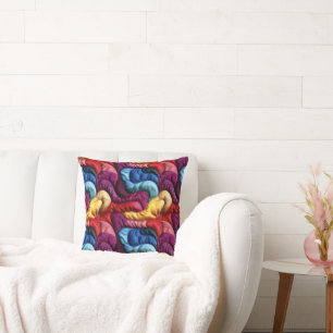 Colourful Quilted Fabric Pattern Cushion