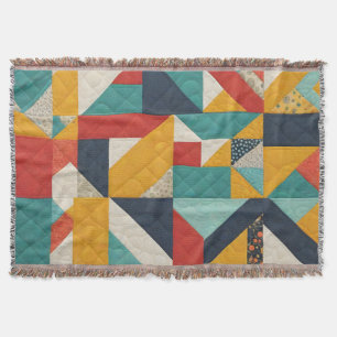 Colourful Quilting Pattren - Quilting Lover  Throw Blanket