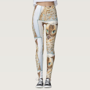 Colourful Quirky Cat Portrait Leggings