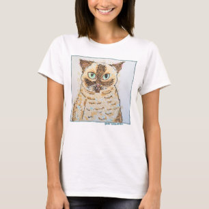 Colourful Quirky Cat Portrait T-Shirt