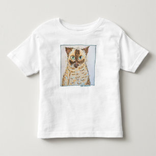Colourful Quirky Cat Portrait Toddler T-Shirt