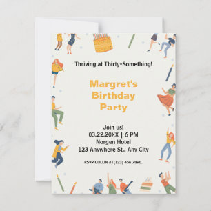 Colourful quirky music dance and cute cake birthda