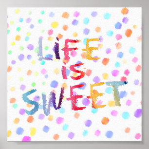 colourful quote poster watercolor style wall art