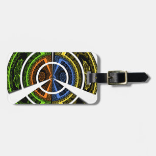 Colourful Radial Art Print Luggage Tag